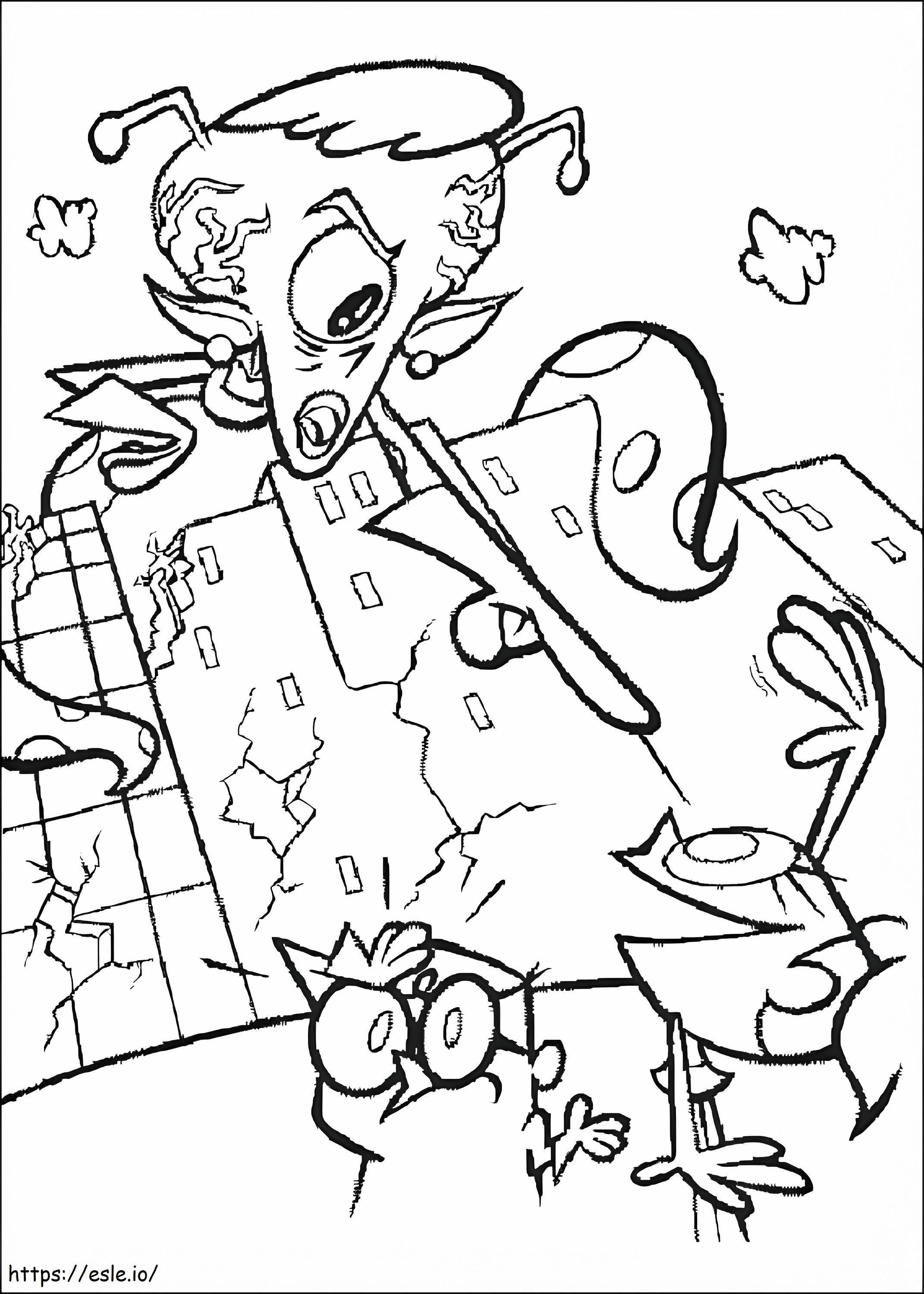 Printable Dexters Laboratory coloring page