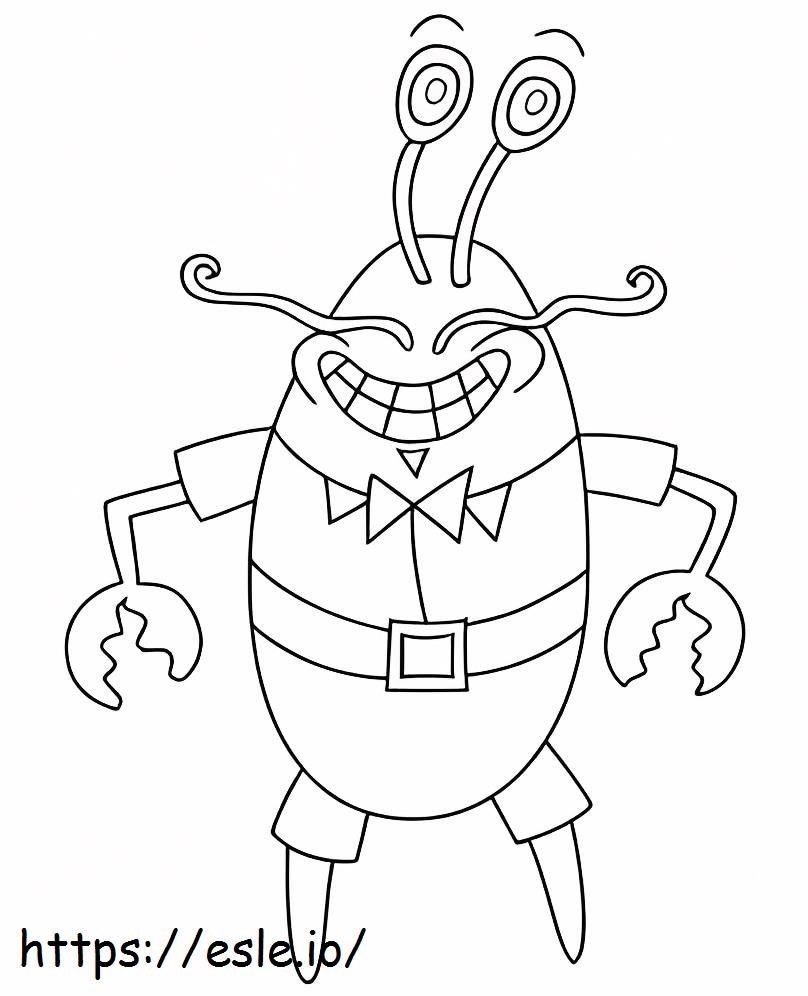 Drawing Mr Krabs coloring page