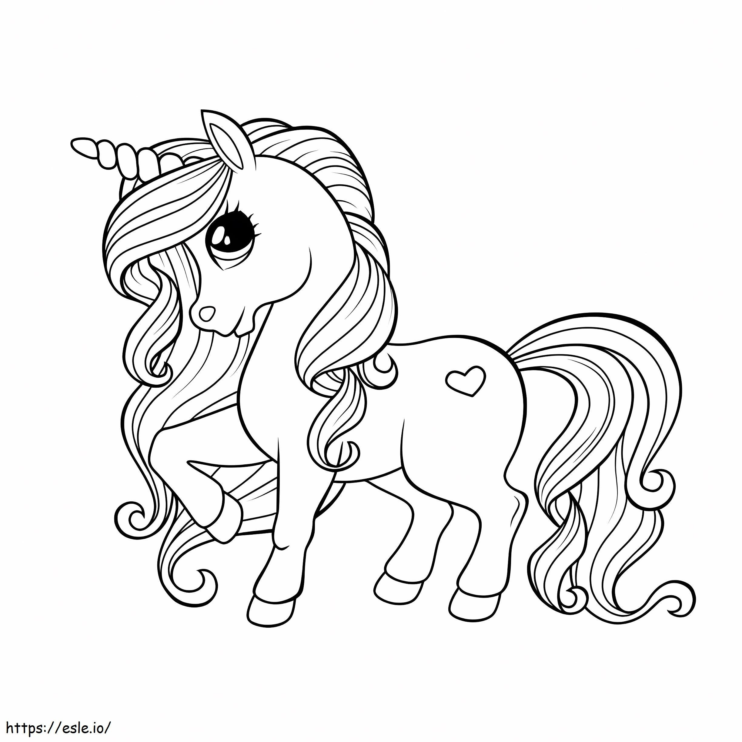 Princess And Her Horse coloring page