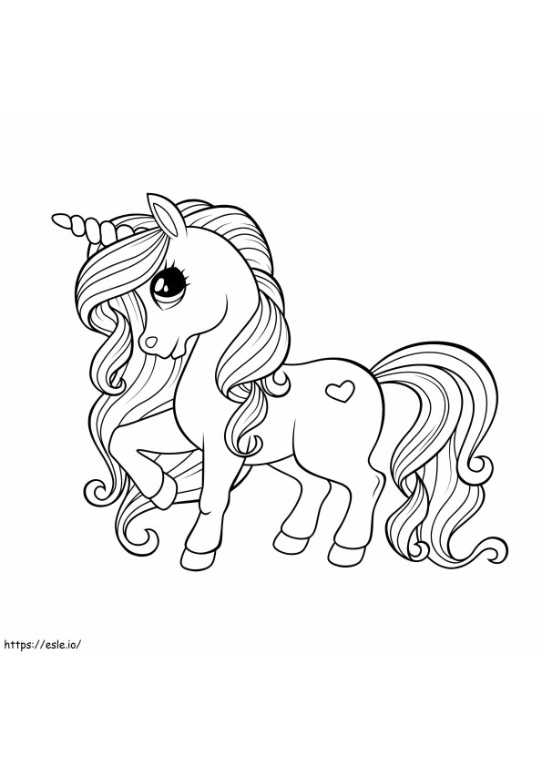 Princess And Her Horse coloring page