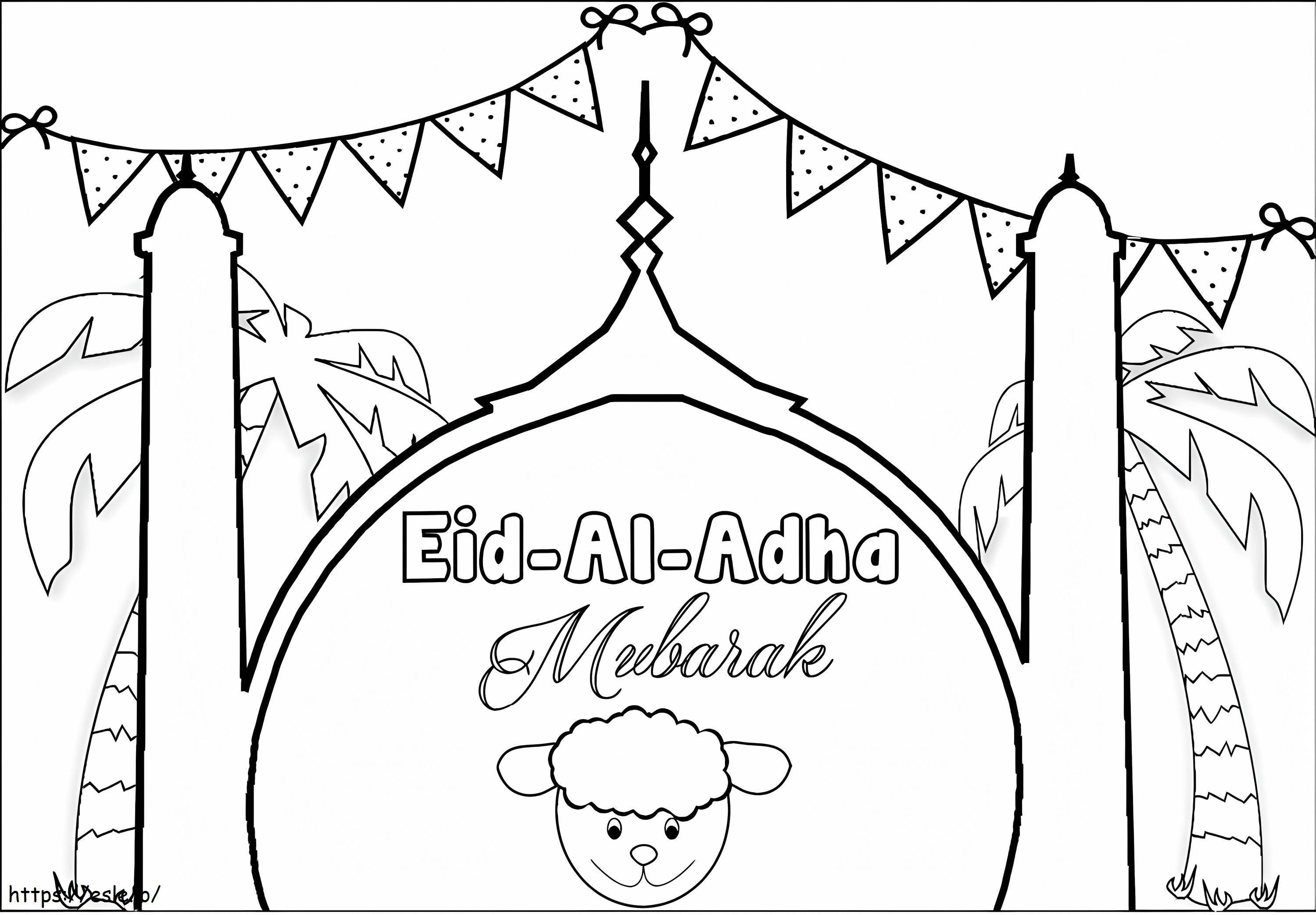 Eid al-Adha Mubarak 5 kleurplaat kleurplaat