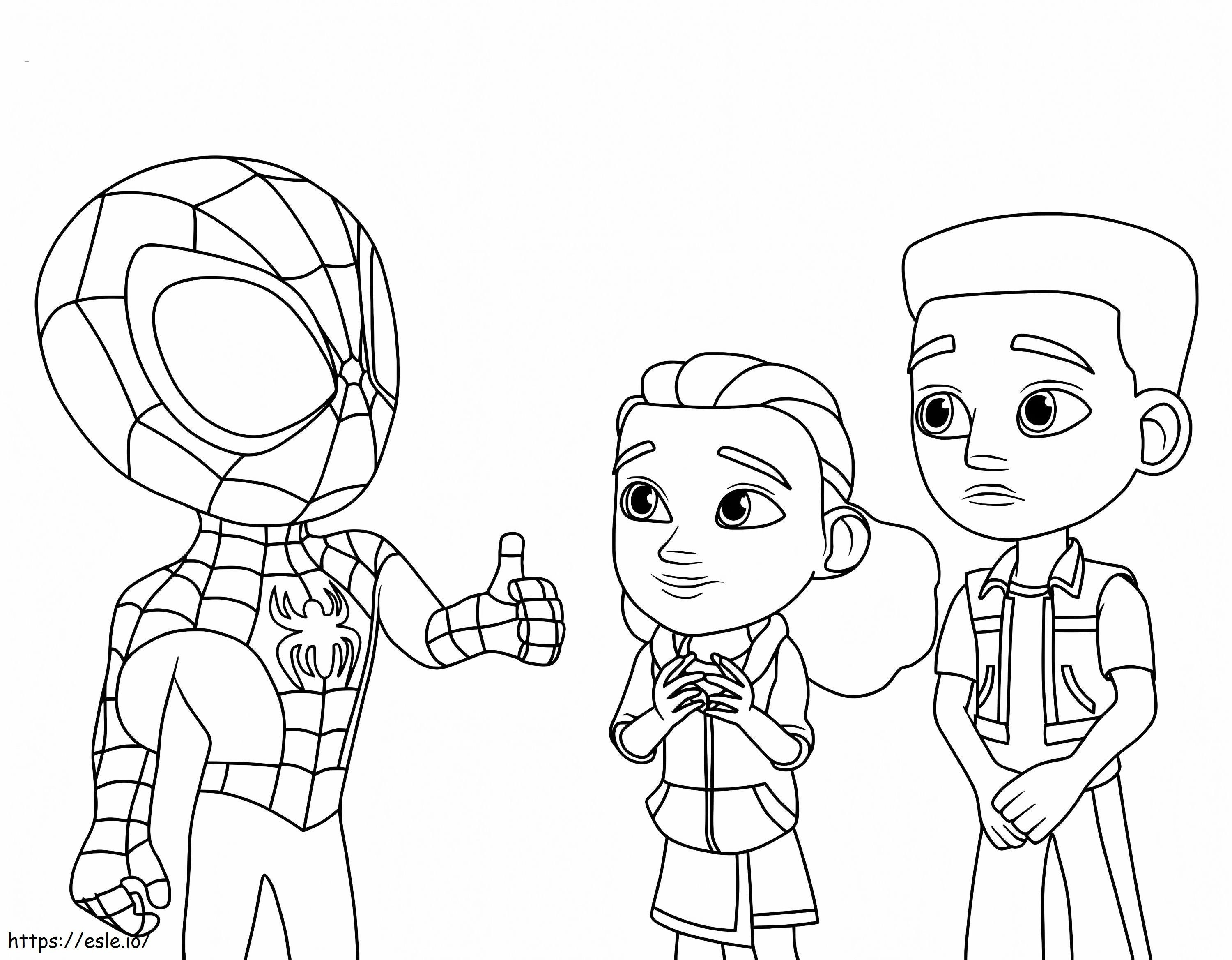Spidey And His Amazing Friends To Print coloring page