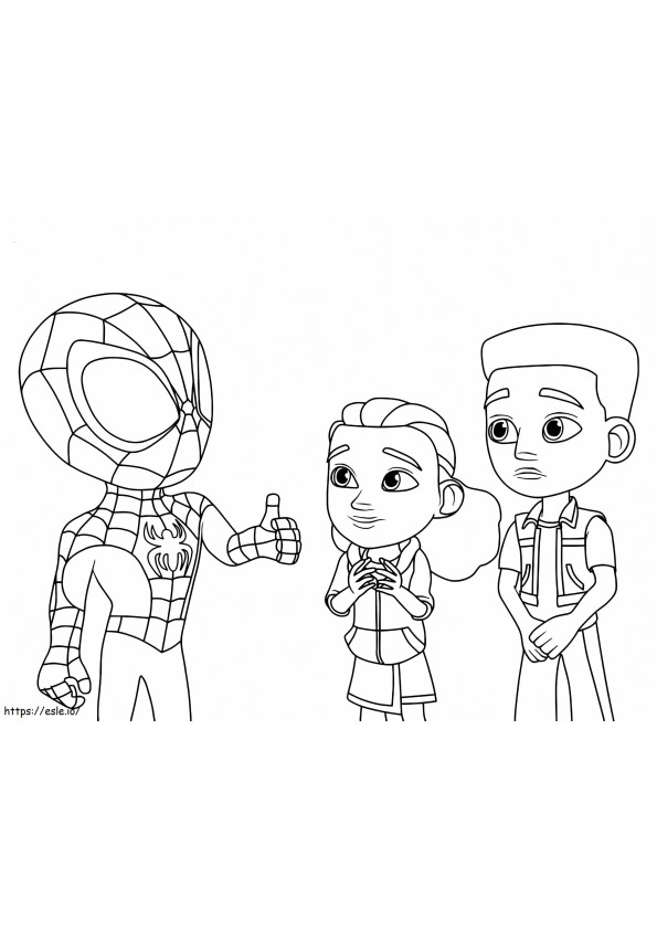 Spidey And His Amazing Friends To Print coloring page
