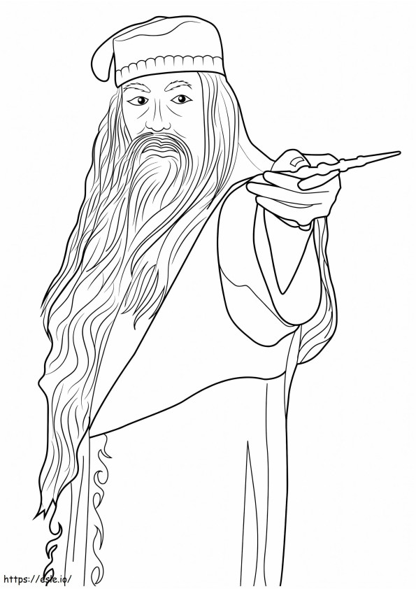 Dumbledore de la Harry Potter de colorat