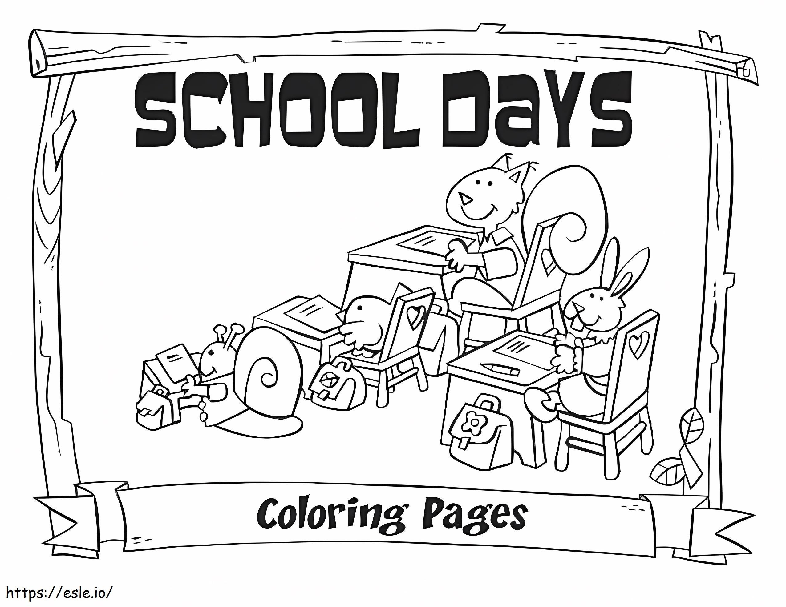 Back To School Animal coloring page