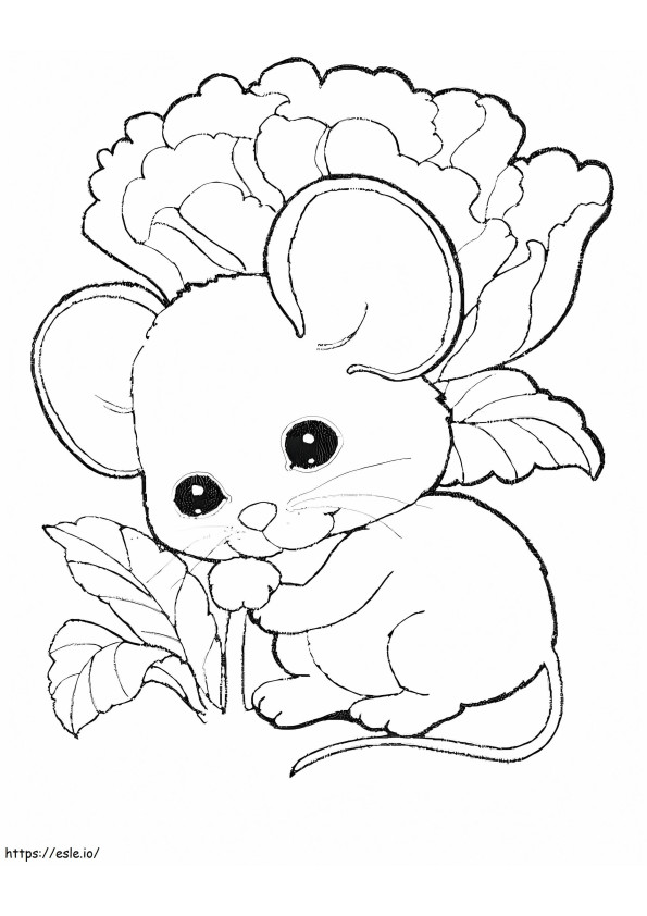 Beautiful Mouse coloring page