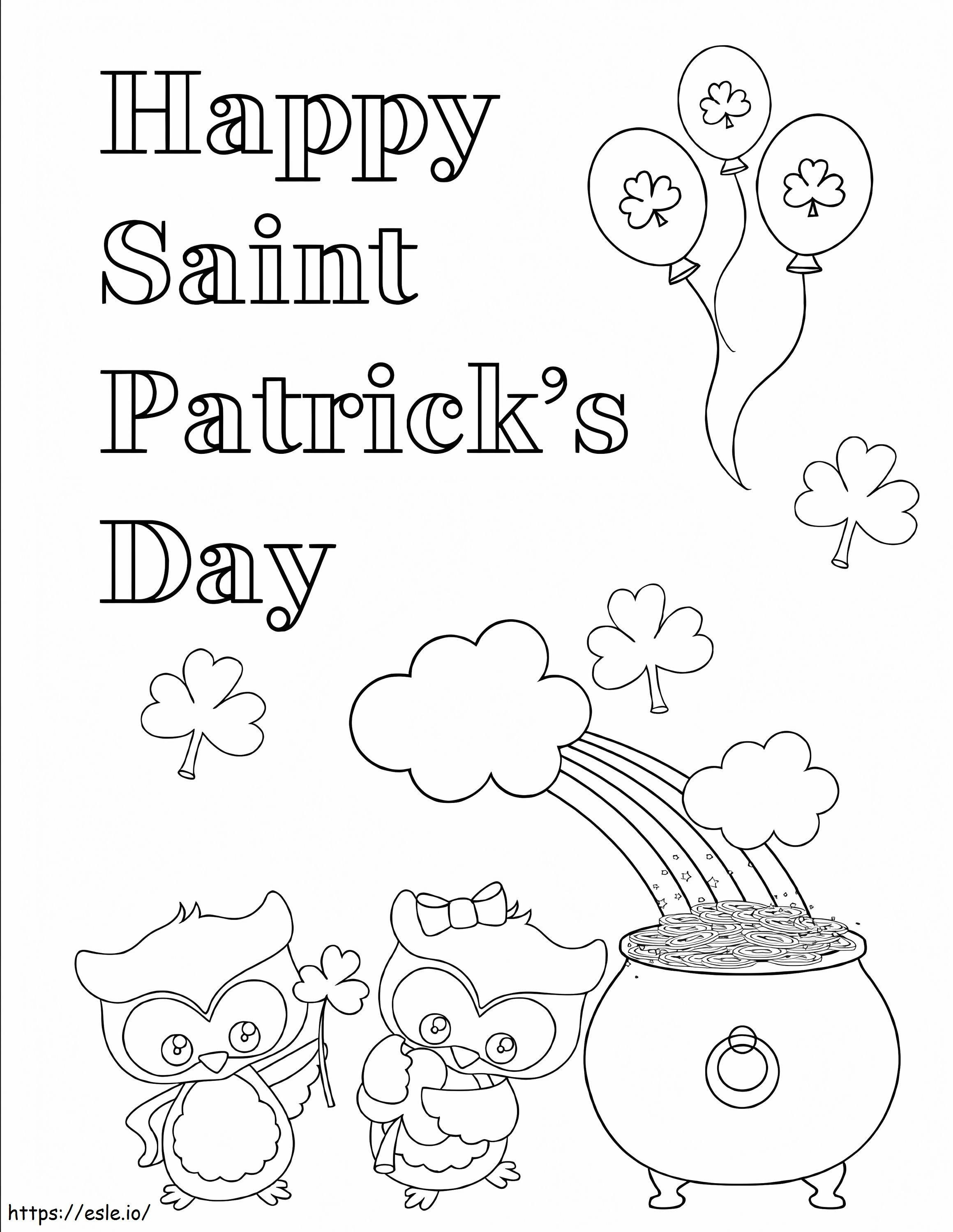 Coloriage Joyeux jour de la Saint-Patrick 2 à imprimer dessin