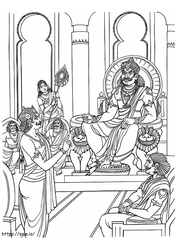 Ramayana 1 coloring page