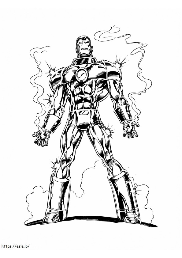 Animated Iron Man coloring page