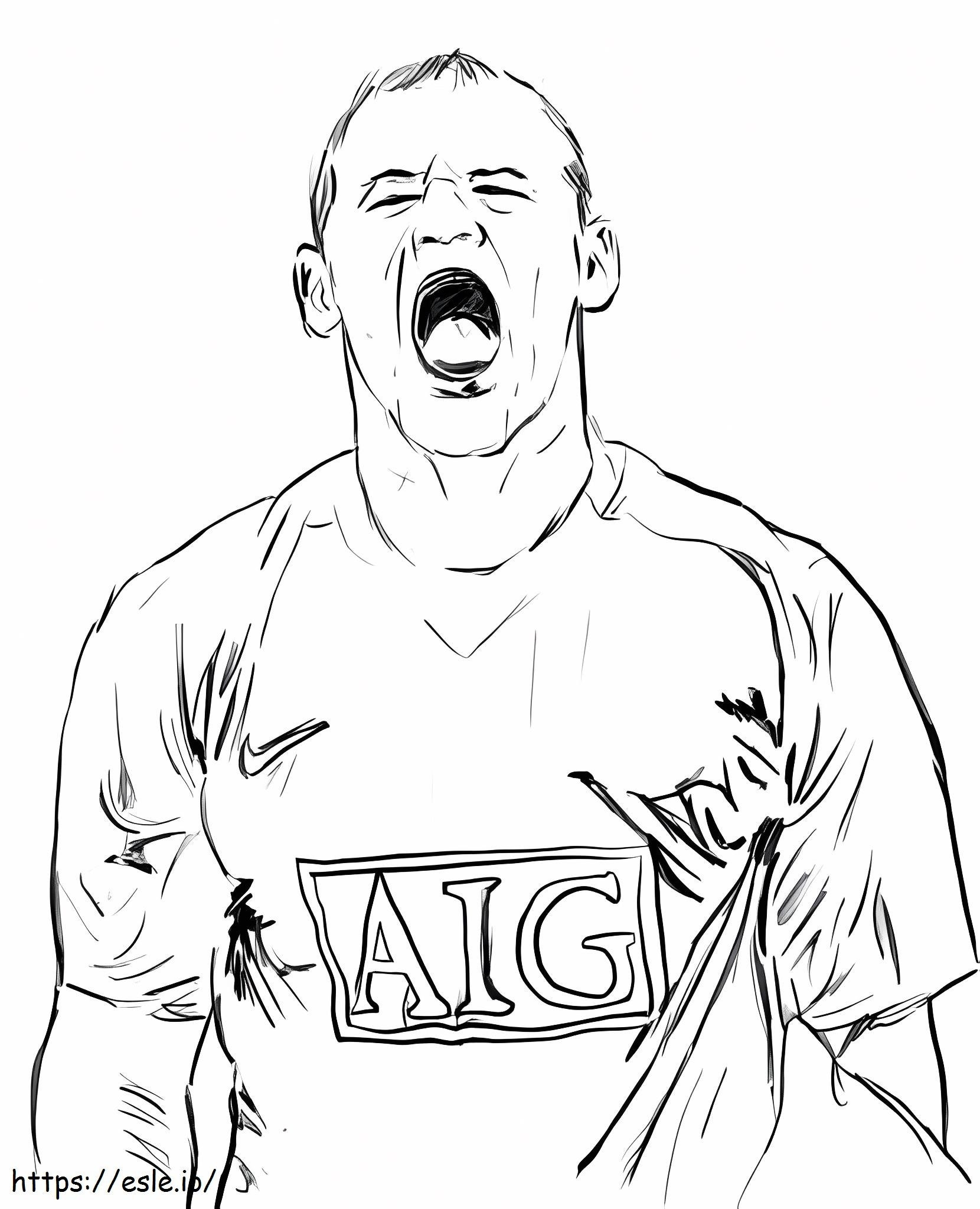 Wayne Rooney Scream coloring page