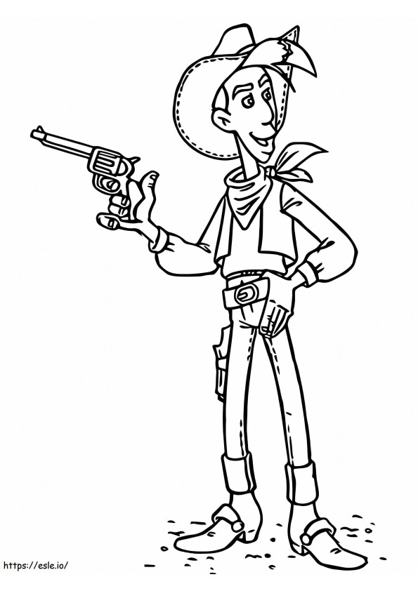Cool Lucky Luke coloring page