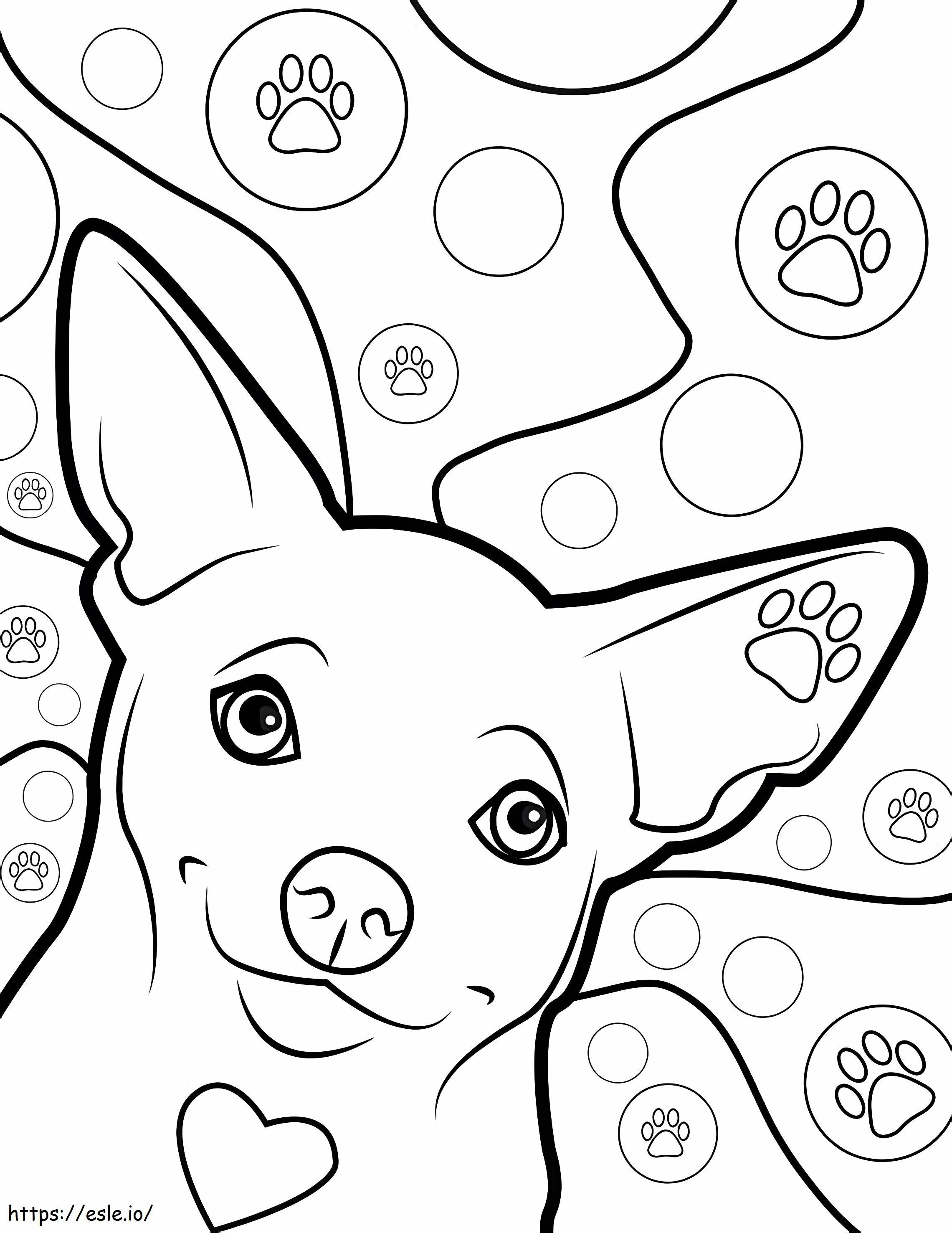 Lovely Chihuahua Dog coloring page