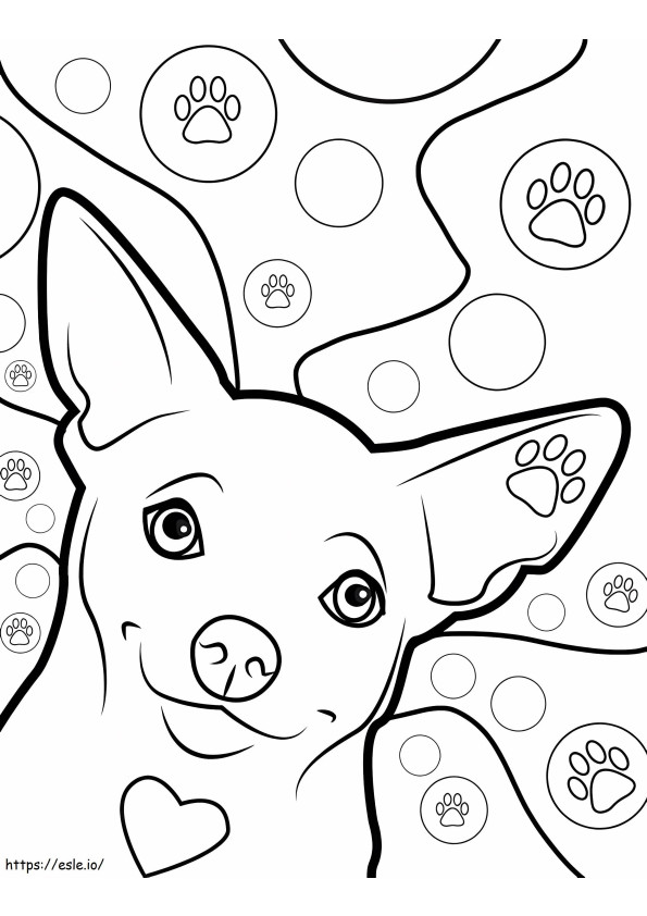 Lovely Chihuahua Dog coloring page