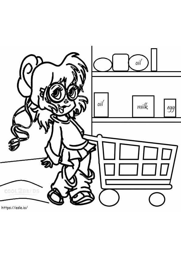 Jeanette Chipettes coloring page