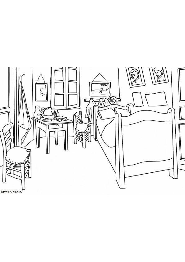 Girl Bedroom coloring page