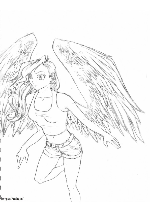 Maximum Ride With Angel Wing coloring page