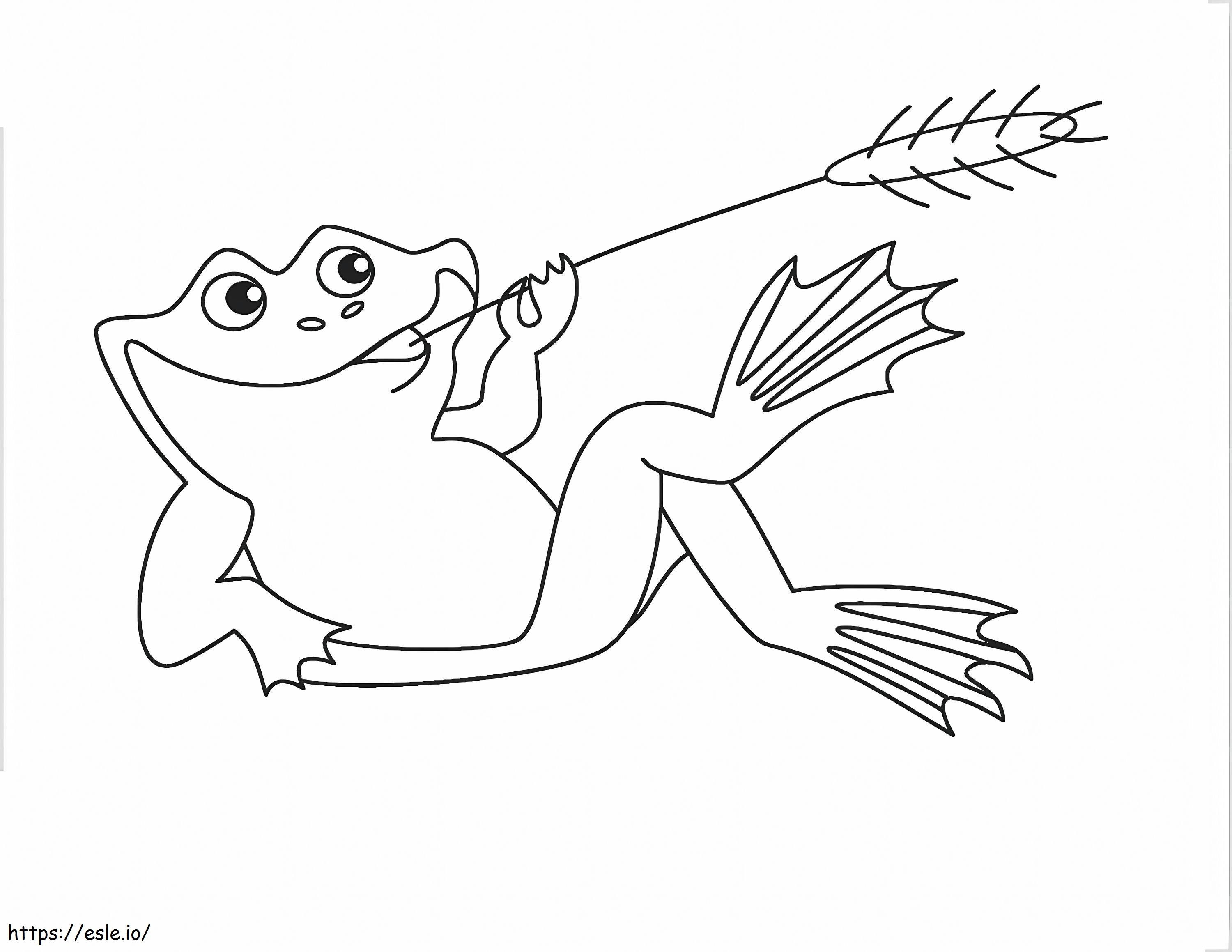 Frog Lying Down coloring page