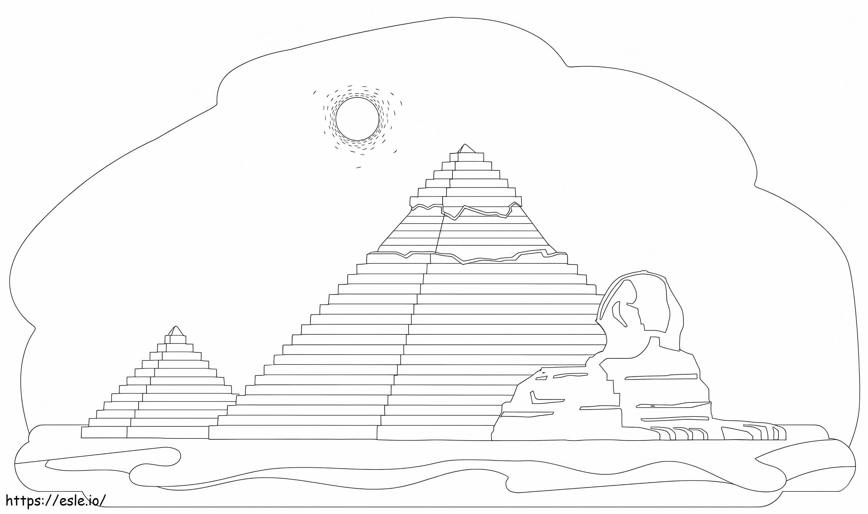 Piramida Agung Giza Gambar Mewarnai