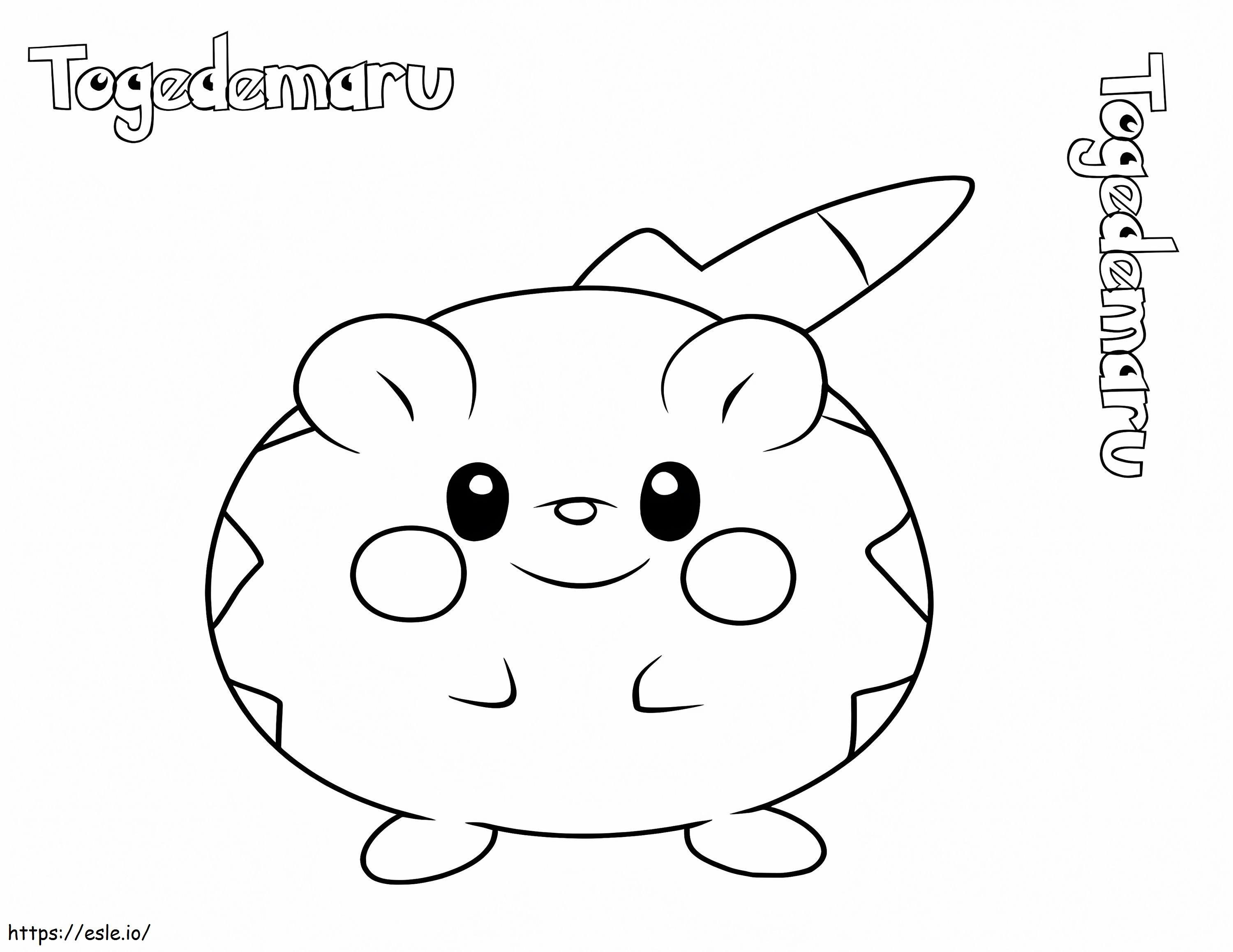 Coloriage Togedemaru Pokémon 2 à imprimer dessin