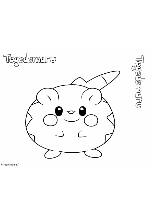 Togedemaru Pokemon 2 coloring page
