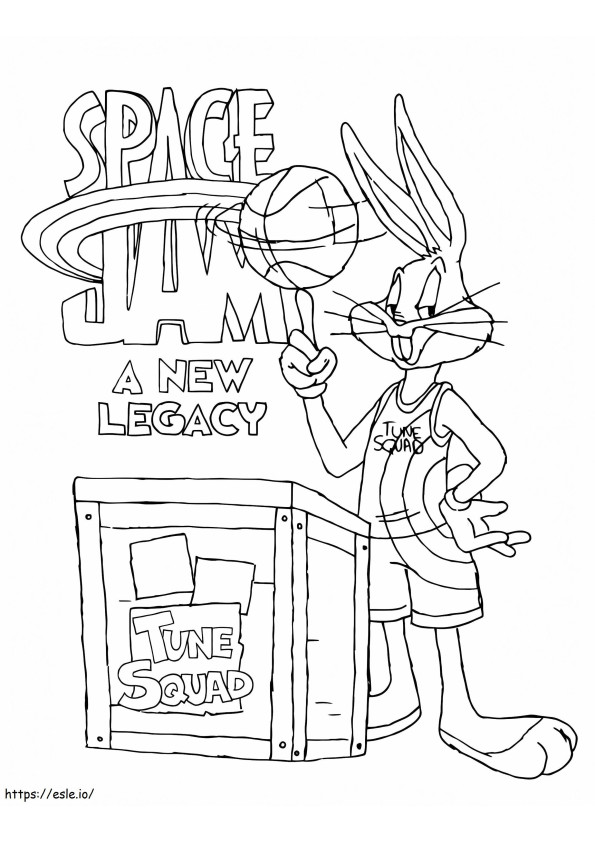 Tune Squad Bugs Bunny värityskuva