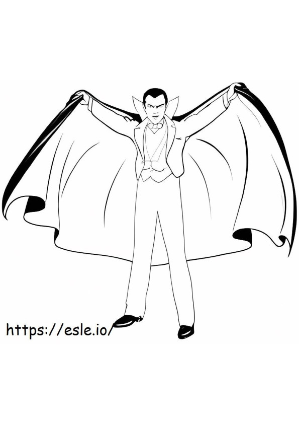 Cool Dracula coloring page
