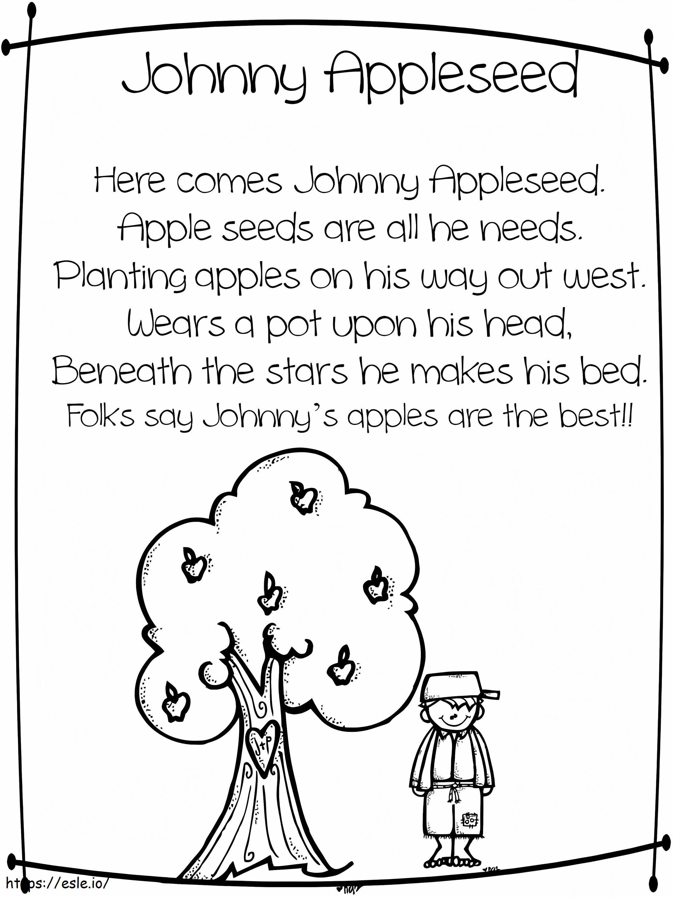 Johnny Appleseed 2 de colorat