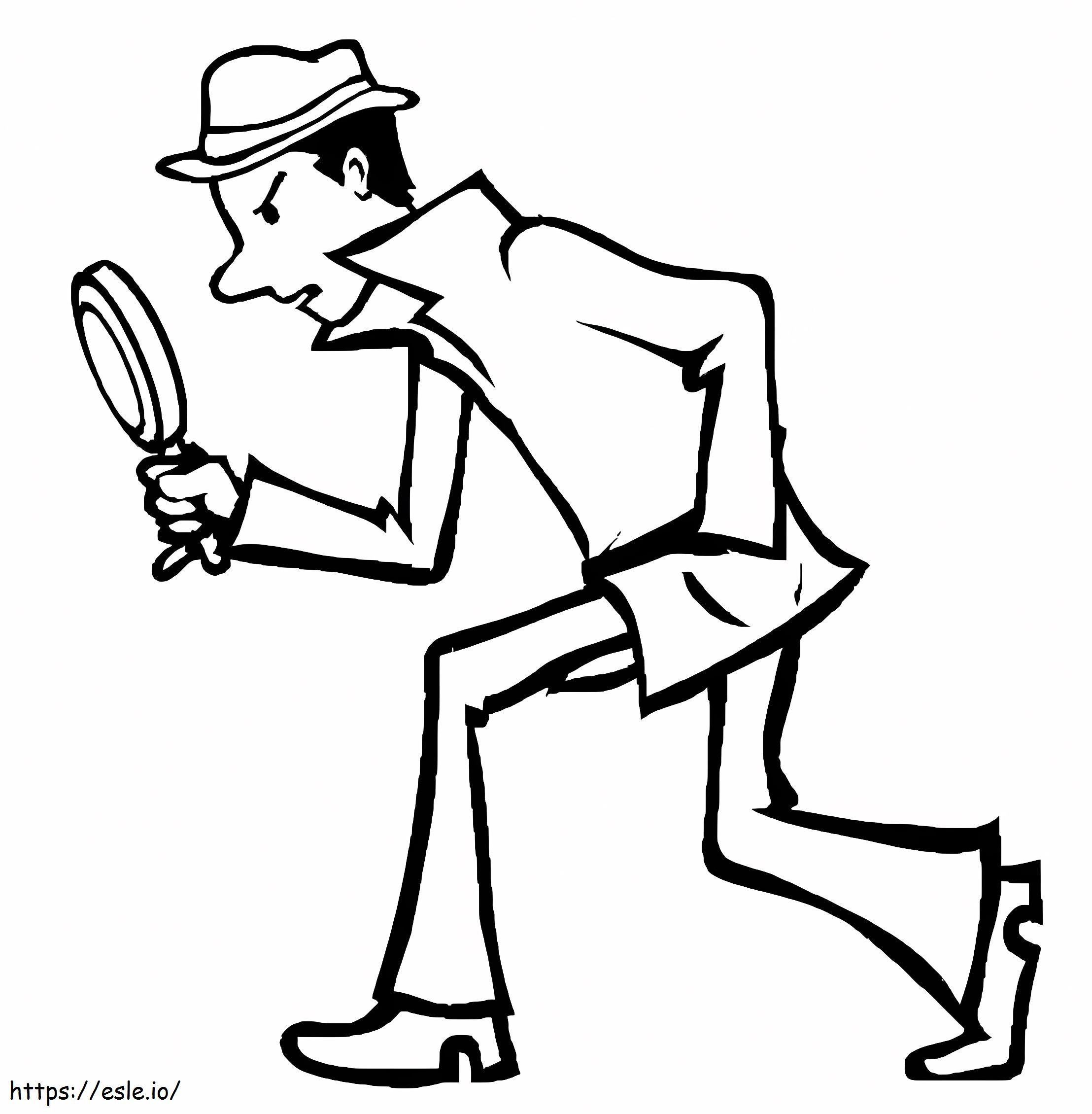 Young Detective coloring page