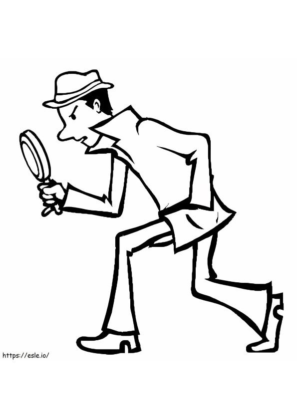 Young Detective coloring page