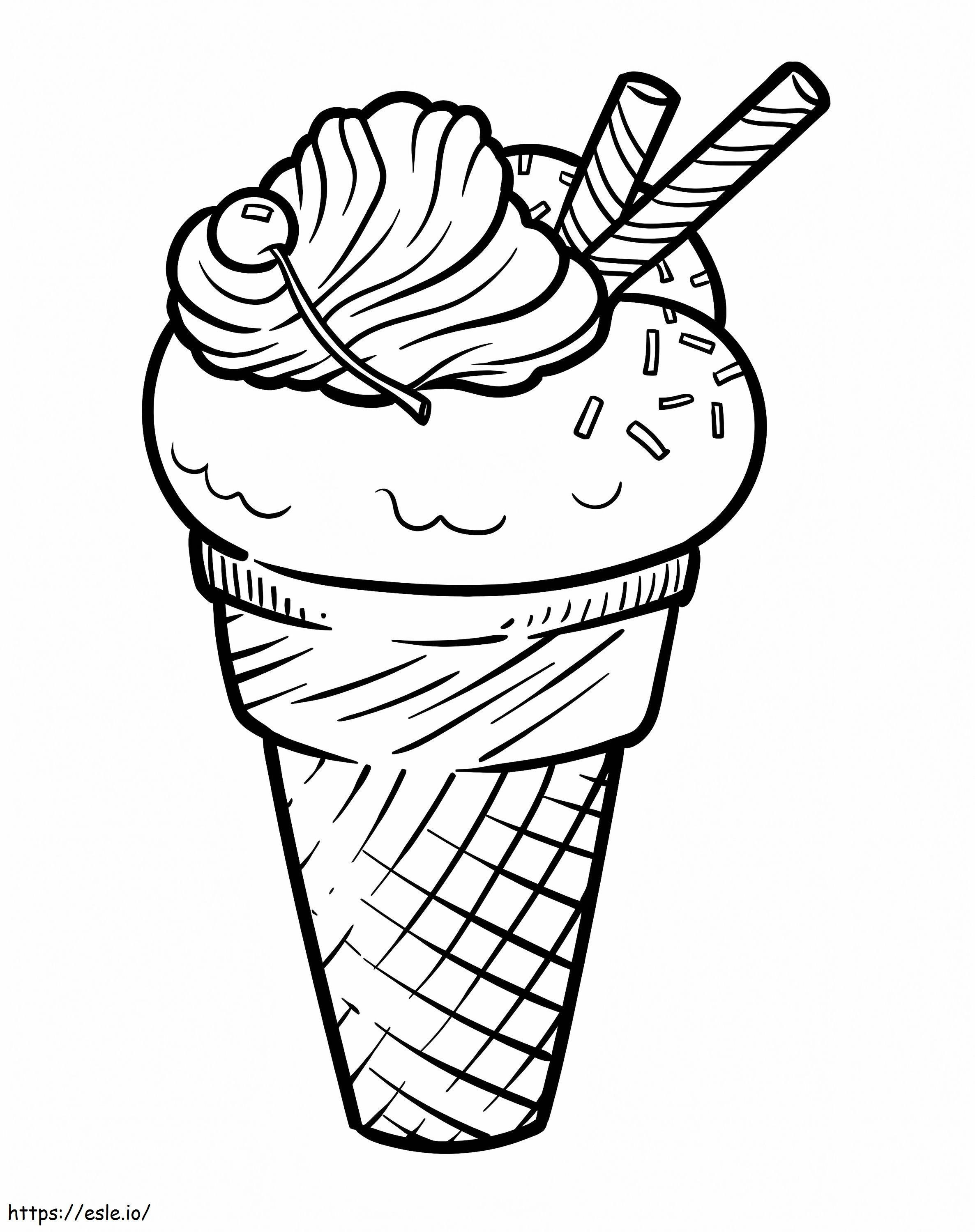 アイスクリーム8 ぬりえ - 塗り絵