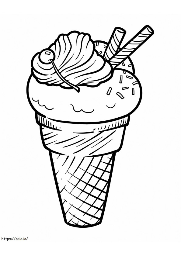 アイスクリーム8 ぬりえ - 塗り絵