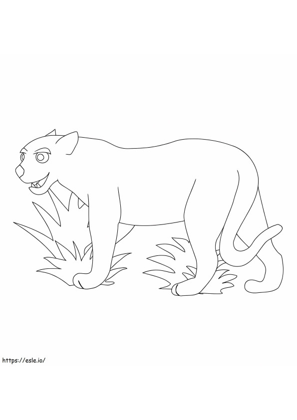 Funny Cougar coloring page