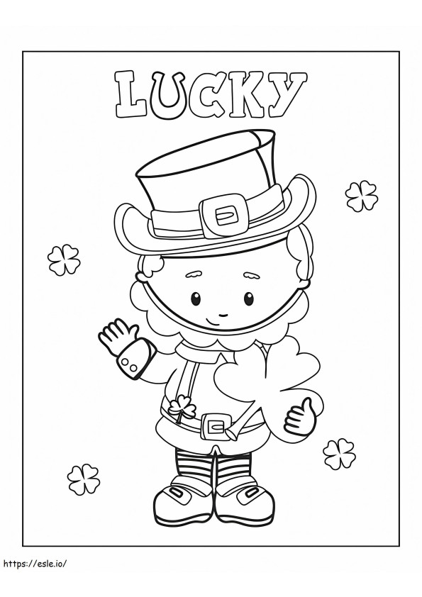 Coloriage Lucky Leprechaun Saint Patricks Day à imprimer dessin