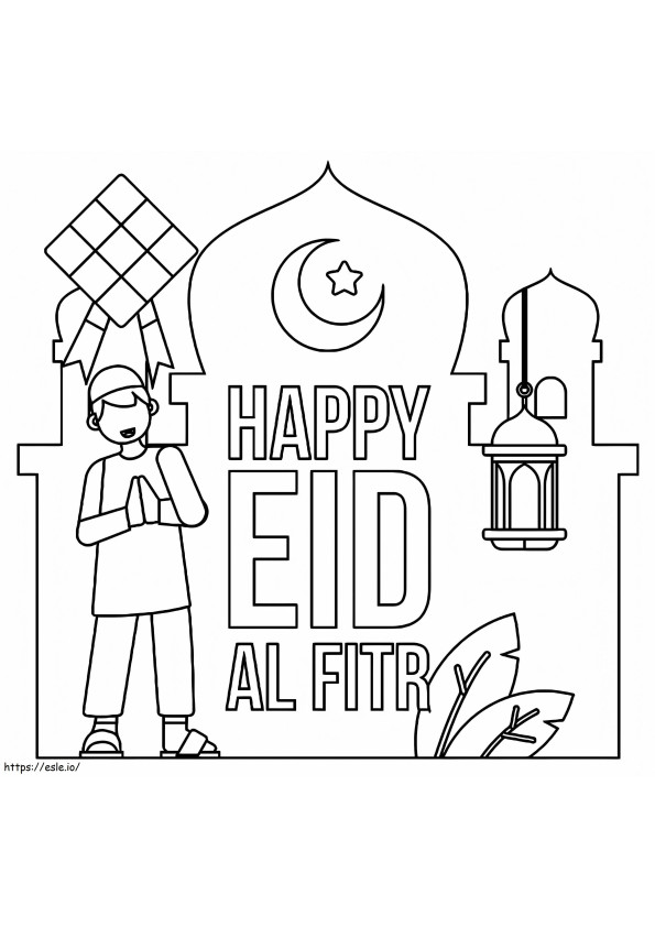 Fericit Eid Al Fitr 1 de colorat
