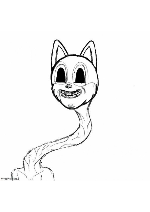 gato de desenho animado do dia das bruxas para colorir