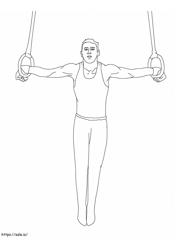 Gymnastic Ring Performance coloring page