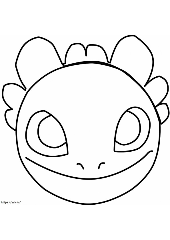 Toothless Mask coloring page