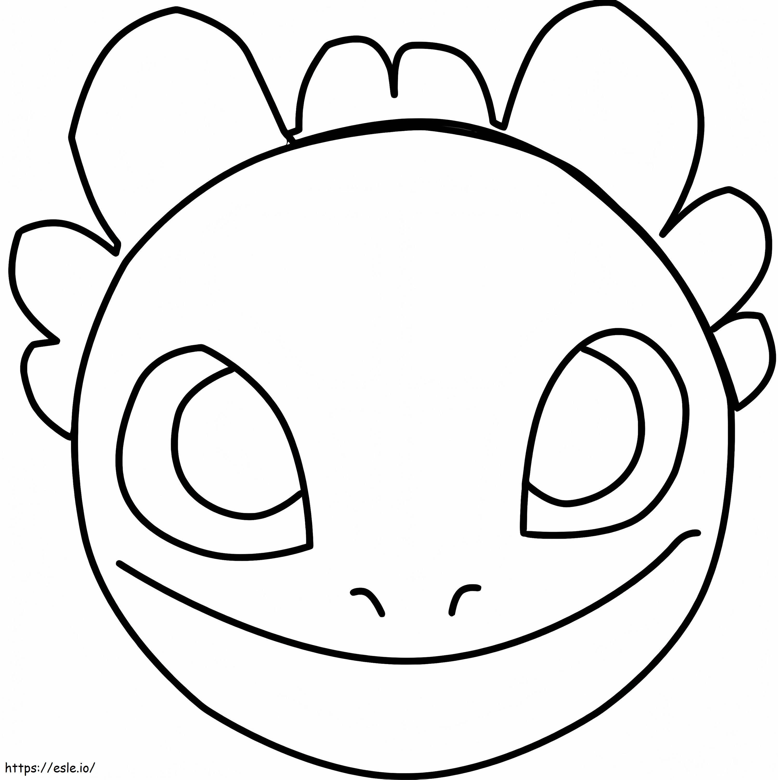 Toothless Mask coloring page