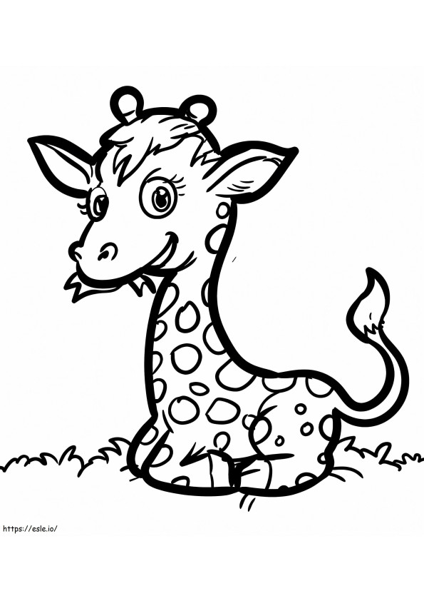 girafa adorável para colorir
