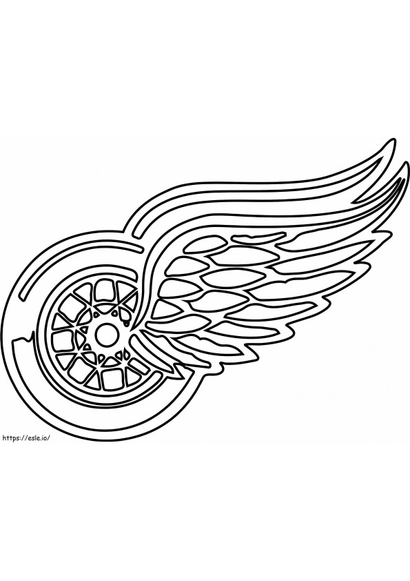 Logo Detroit Red Wings de colorat