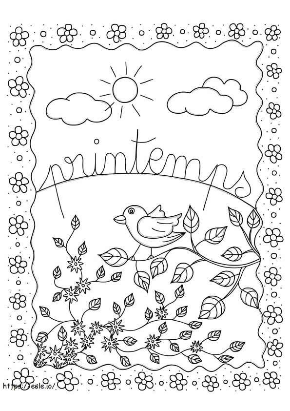 Spring 2 coloring page