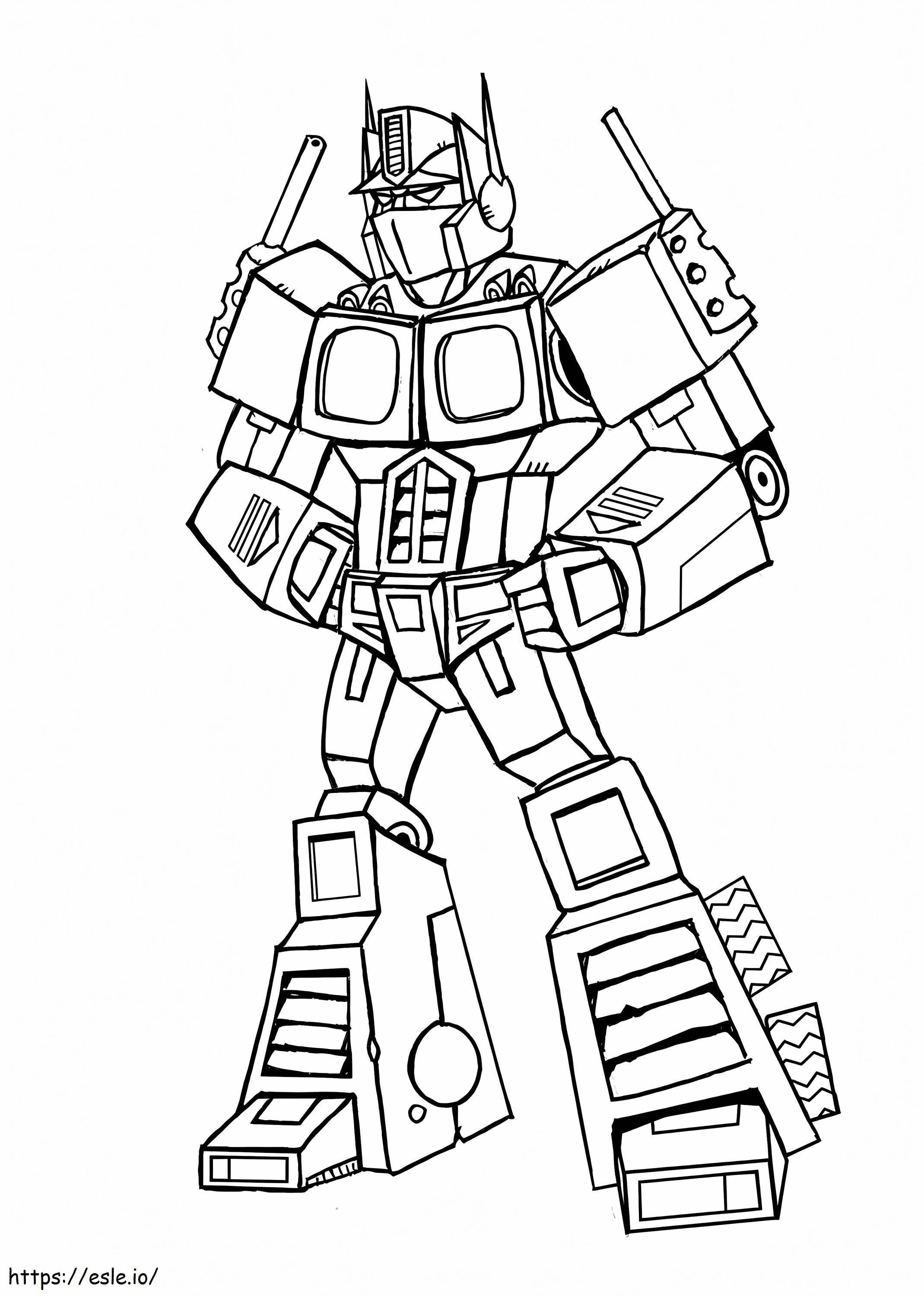 Funny Optimus coloring page