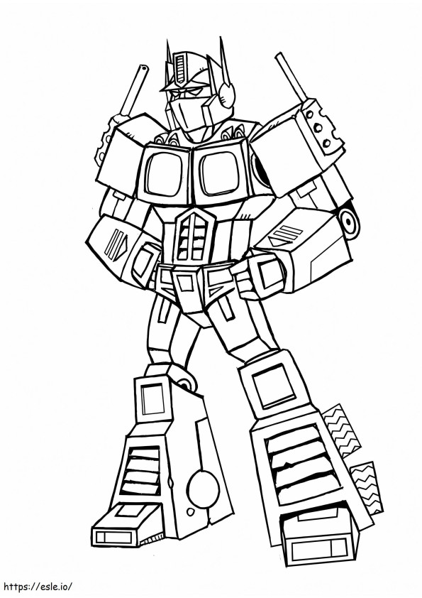 Funny Optimus coloring page
