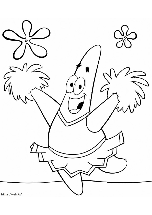 Patrick Star Dancing coloring page