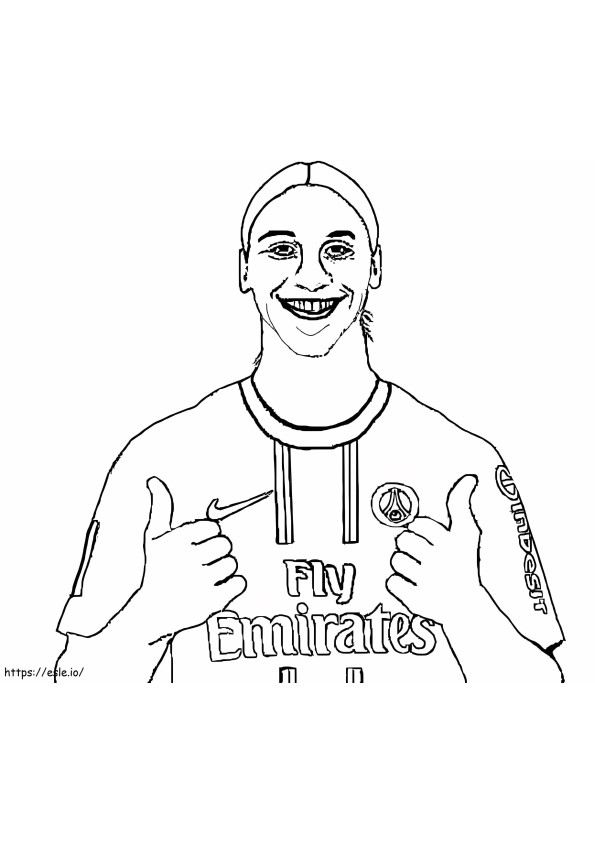 Coloriage Zlatan Ibrahimović 4 à imprimer dessin