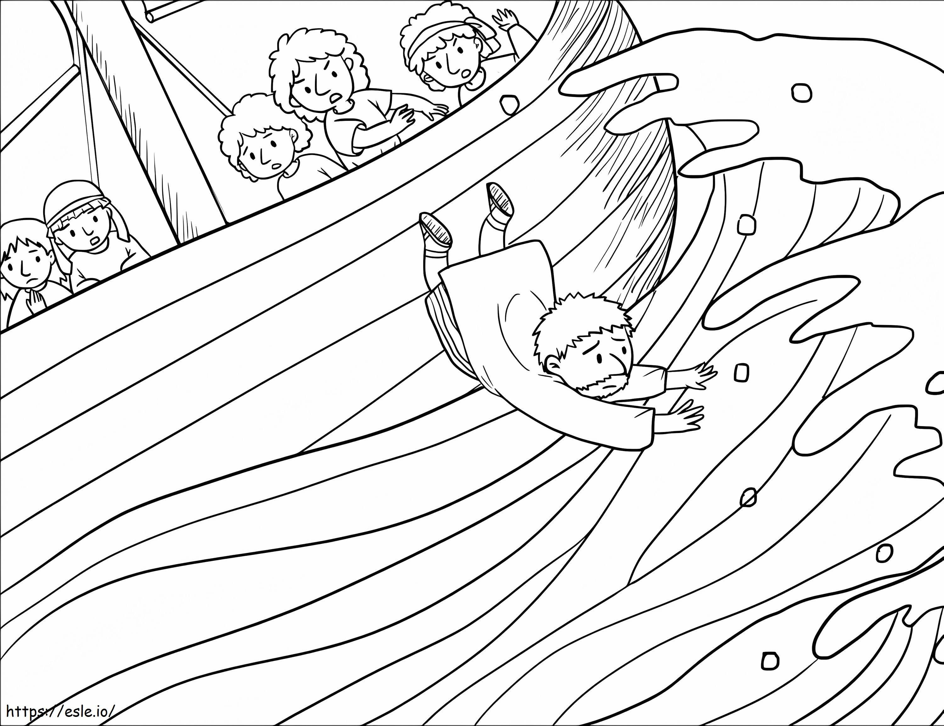The Sailors Threw Jonah coloring page
