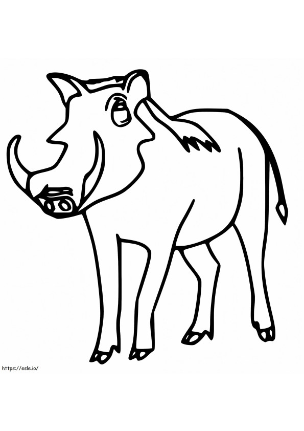 A Warthog coloring page