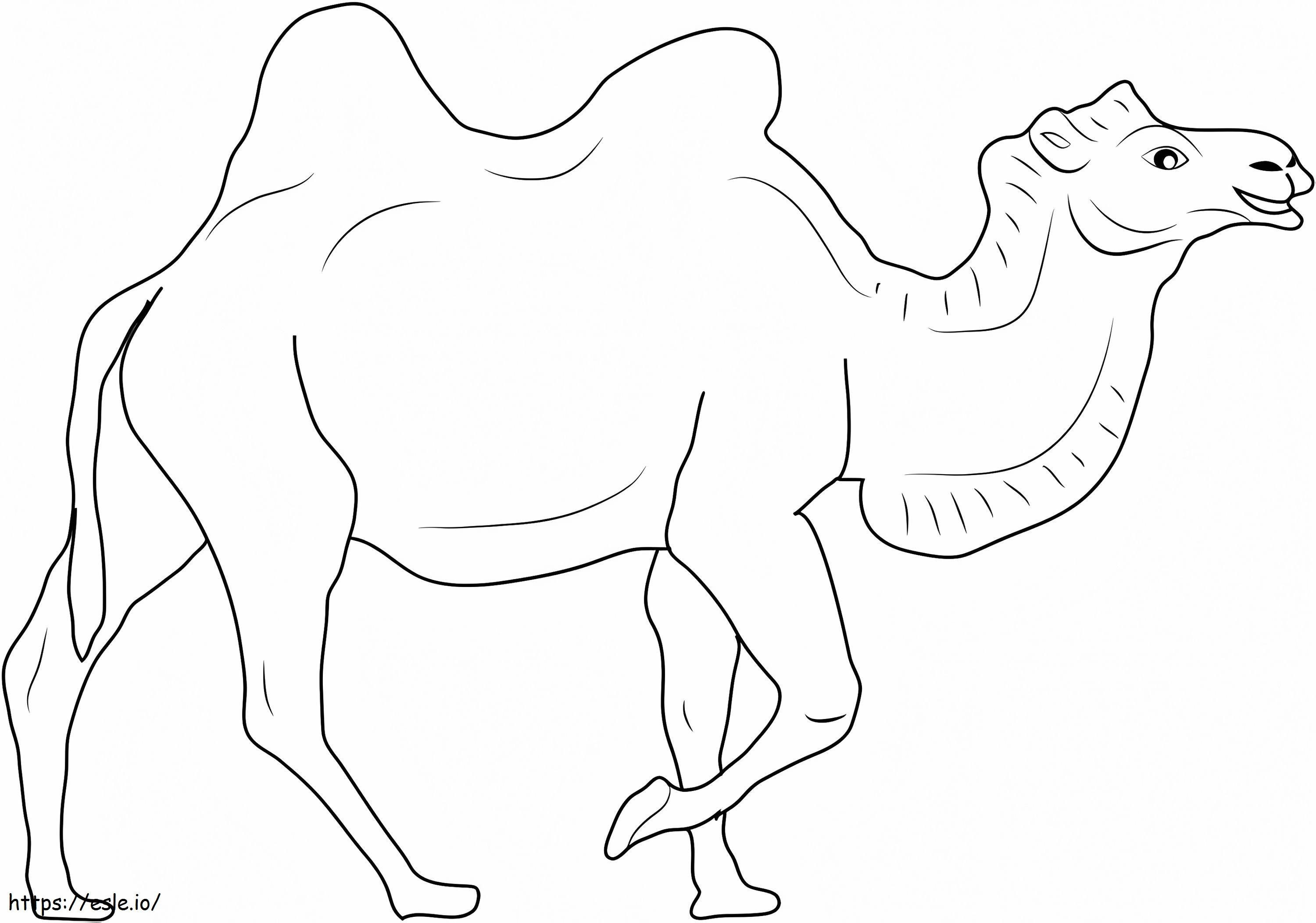 Brown Camel Walking A4 E1600387289240 coloring page