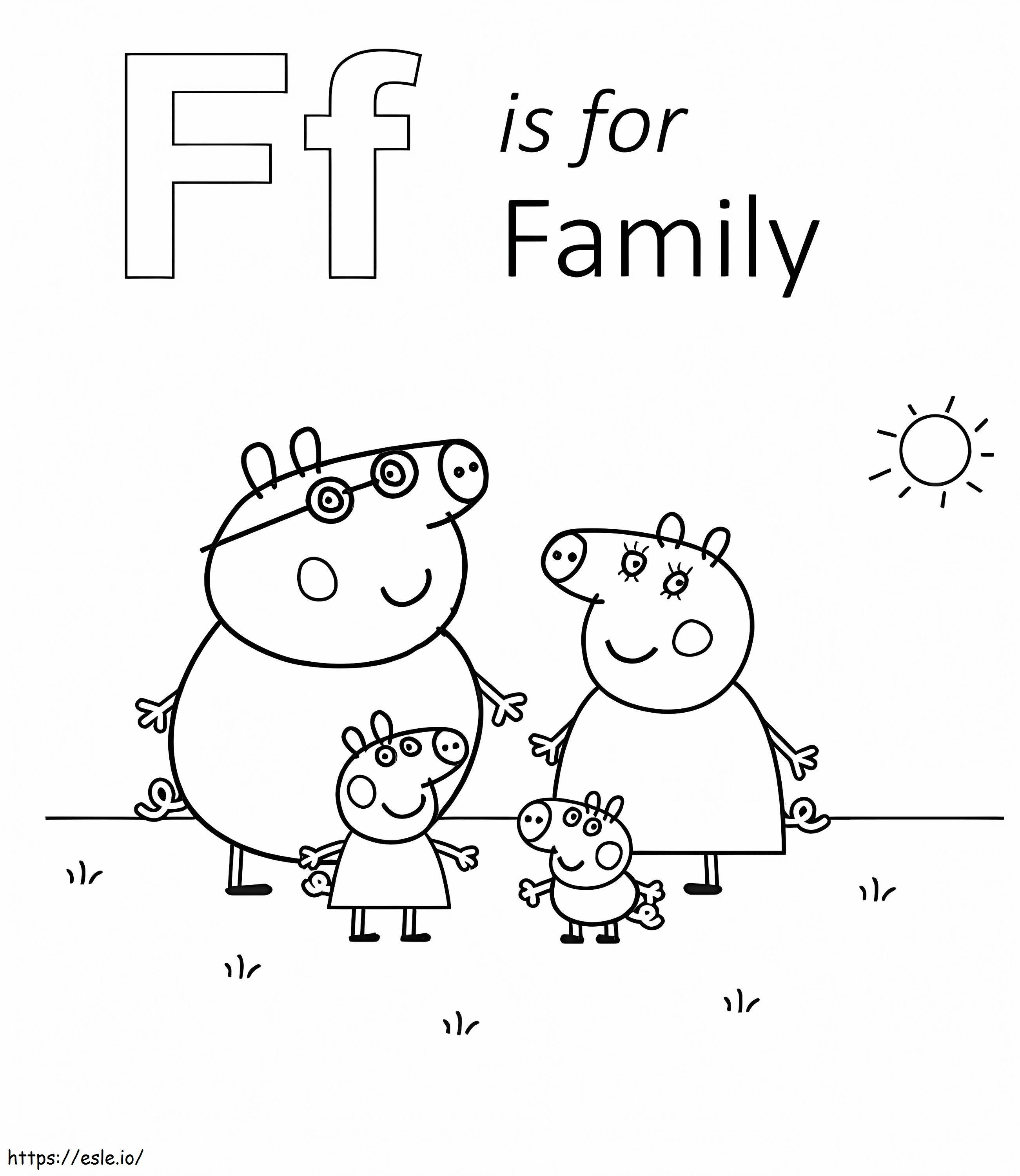 F on perheelle värityskuva