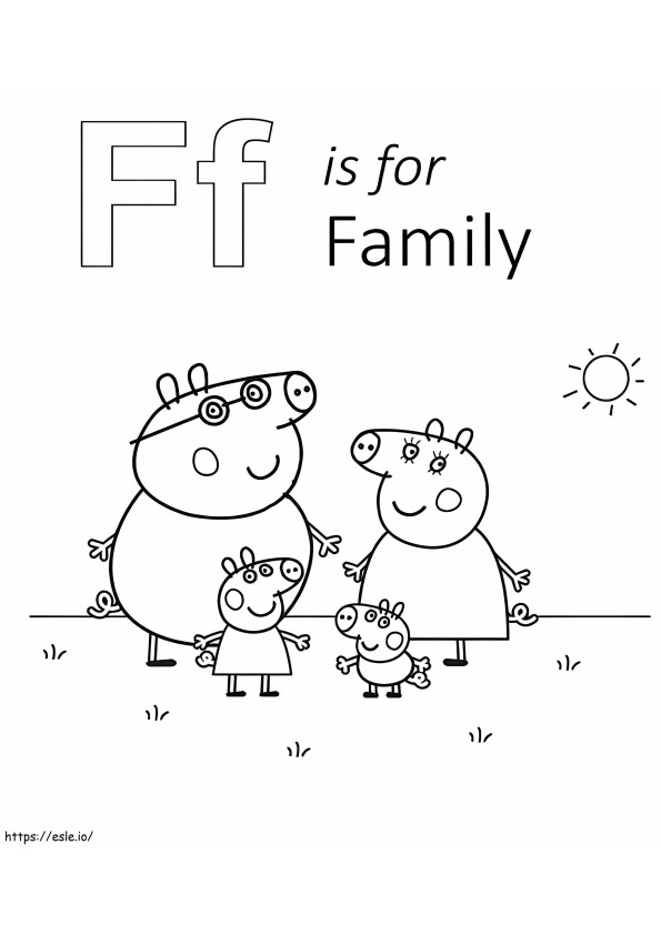 F Is For Family coloring page